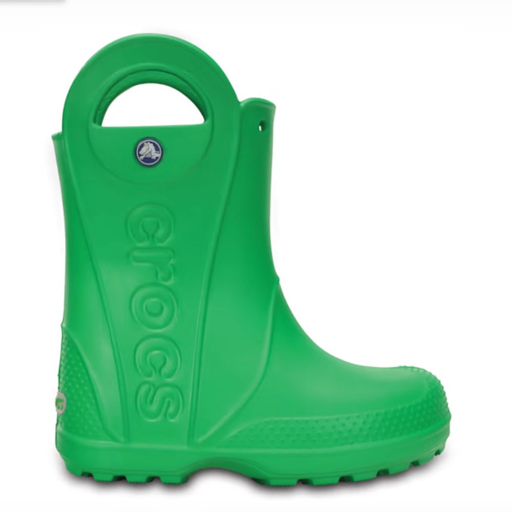NEW Crocs KIDS’ HANDLE IT RAIN BOOT in GRASS GREEN size 6 waterproof